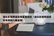 湖北影视频道在线直播回放（湖北影视频道回放电视剧六集连播）